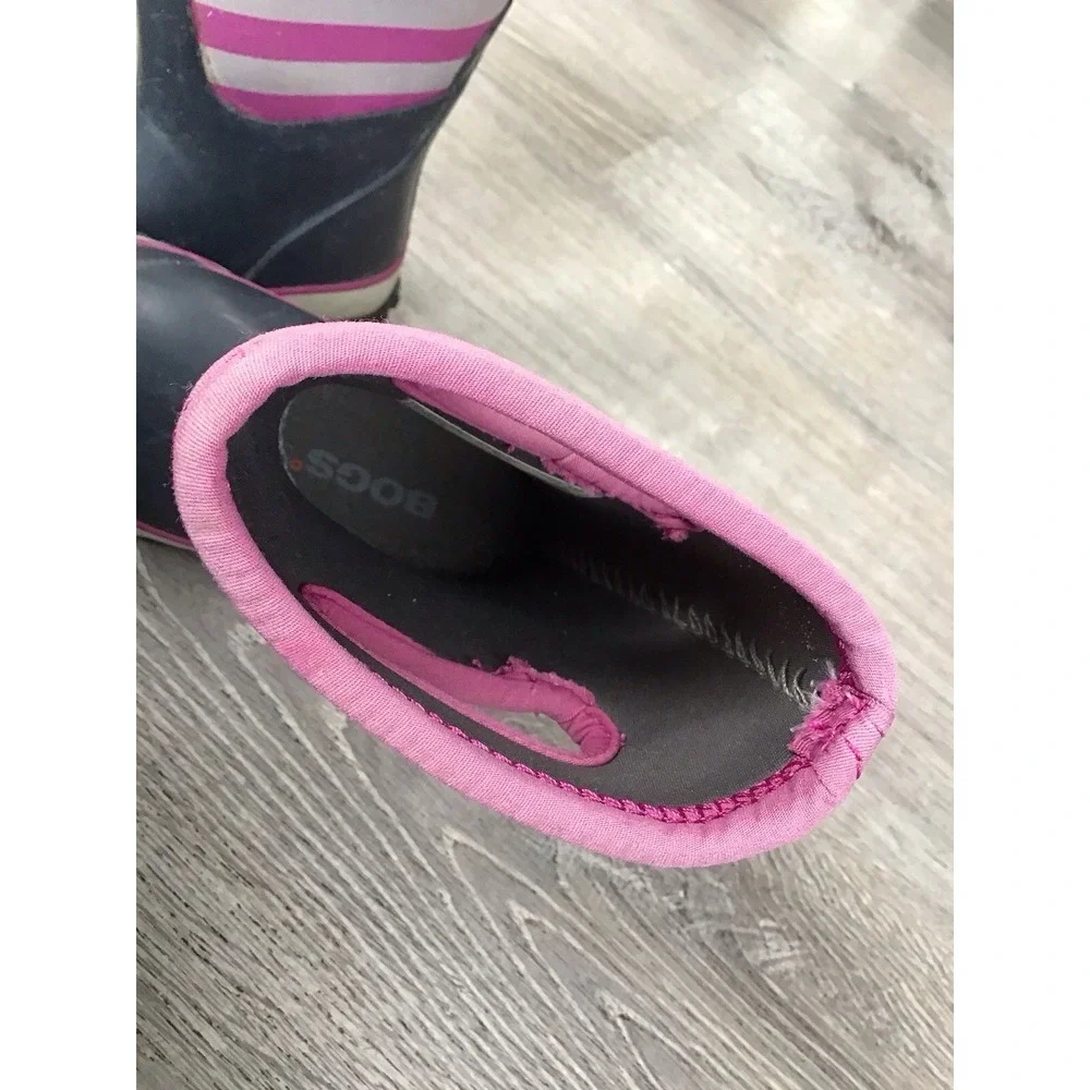Bogs Grasp Toddler Waterproof Winter Boots Size 9 Pink Multi Stripe -30F/-34C